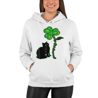 St Patricks Day Black Cat My Lucky Charm Women Hoodie | Favorety