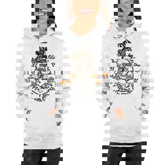 Stressed Blessed Pumpkin Spice Obsessed Halloween Messy Bun Skull Women Hoodie - Monsterry