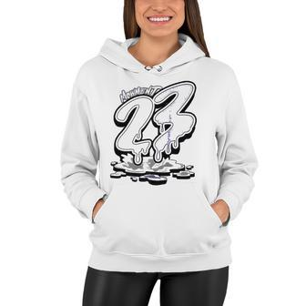 Tee To Match Jd 11 Low Pure Violet Dripping Number 23 Women Hoodie | Mazezy