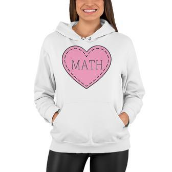 Valentines Day Math Heart Design Mathematics Women Hoodie | Mazezy