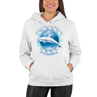 West Palm Beach Florida Vacation Souvenir Dolphin Women Hoodie | Mazezy