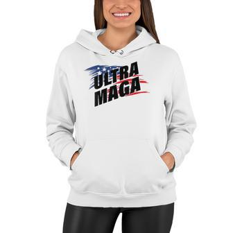 Womens Ultra Maga Pro American Pro Freedom Ultra-Maga Ultra Mega Pro Trump Women Hoodie | Mazezy