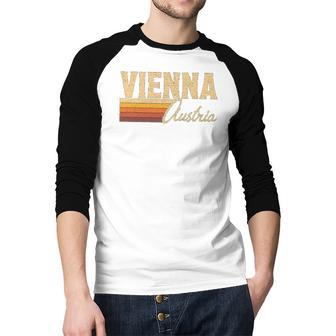 Vintage Vienna Austria Vacation Lover Gift Raglan Baseball Shirt | Mazezy