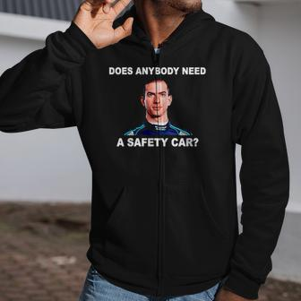 Does Anybody Need Safety Car Latifi F1 Car Racing Lover Gift Zip Up Hoodie | Mazezy