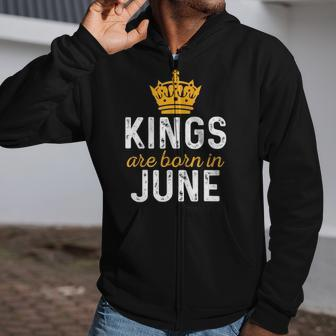 June King Birthday - June Birthday Gift For King Zip Up Hoodie | Mazezy