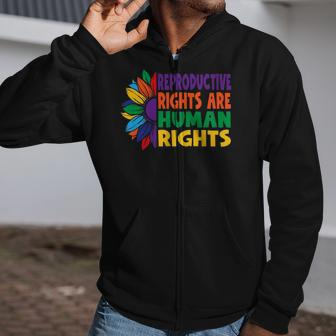 Womens Rights Pro Choice Reproductive Rights Human Rights Zip Up Hoodie | Mazezy