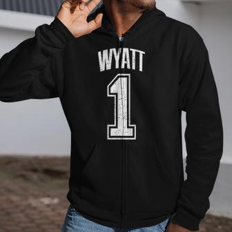 Wyatt Supporter Number 1 Greatest Fan Zip Up Hoodie | Mazezy