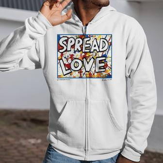 Brandon Thrift Spread Love Zip Up Hoodie | Mazezy AU