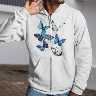 Butterfly Lover Lepidoptera Entomology Butterfly Zip Up Hoodie | Mazezy