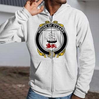 Oleary Coat Of Arms - Family Crest Zip Up Hoodie | Mazezy