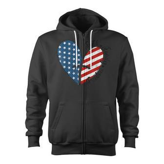 4Th Of July Faith Family Freedom American Flag Patriotic Zip Up Hoodie - Seseable