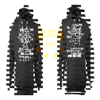 7 Years Old I Cant Keep Calm Its My 7Th Birthday Zip Up Hoodie | Mazezy