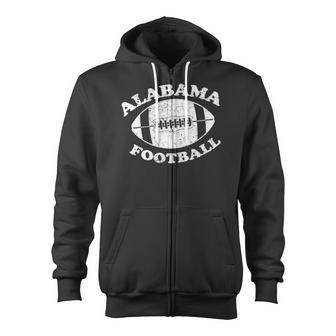 Alabama Football Vintage Distressed Style Zip Up Hoodie