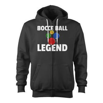 Bocce Ball Italian Bowling Bocci Player Zip Up Hoodie | Mazezy