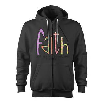 Faith Can Move Mountains Mens Womens Kids Christian Zip Up Hoodie - Seseable