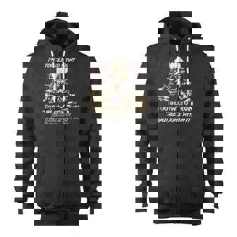 Im A Grumpy Old Man Im Too Old To Fight Too Slow To Run Ill Just Shoot You And Be Done With It Skeleton With Gun Zip Up Hoodie | Mazezy