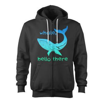 Whale Hello There - Summer Vacation Zip Up Hoodie | Mazezy