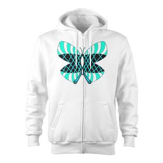 Butterfly Blue Dream Animal Lover Zip Up Hoodie | Mazezy