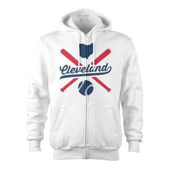 Cleveland Baseball Vintage Ohio Pride Love City Zip Up Hoodie | Mazezy