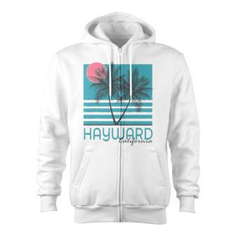 Hayward California Vintage Souvenirs Sunset Zip Up Hoodie | Mazezy