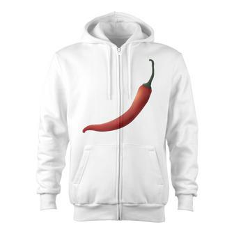 Jalapeno Hot Chili Pepper Vegetable Zip Up Hoodie | Mazezy
