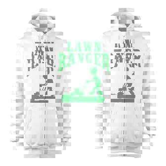 Lawn Ranger Funny Landscaping Gardener Zip Up Hoodie | Mazezy