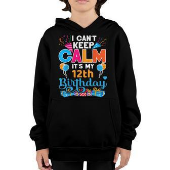 12 Years Old Its My 12Th Birthday Kids Boys Girls Youth Hoodie - Seseable
