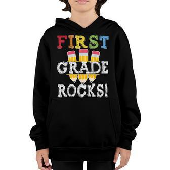 1St Grade Rocks Back To School Student Kid Teacher Team Youth Hoodie - Seseable