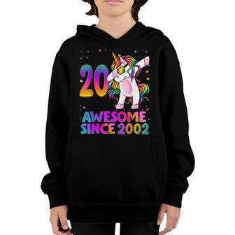 20 Year Old Unicorn Dabbing 20Th Birthday Girl Unicorn Party Youth Hoodie - Seseable