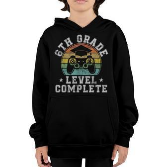 6Th Grade Level Complete Sixth Grade Graduation Video Gamer Youth Hoodie - Seseable