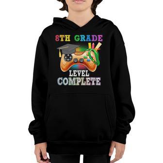 8Th Grade Level Complete Last Day Of School Graduation Youth Hoodie | Mazezy