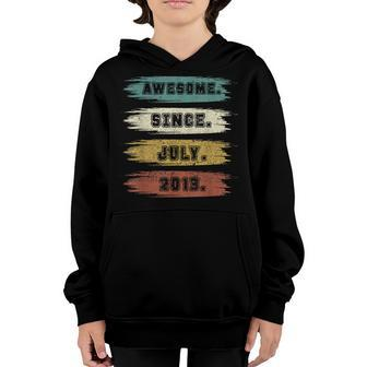 9 Years Old Gifts Awesome Since July 2013 9Th Birthday Youth Hoodie - Seseable