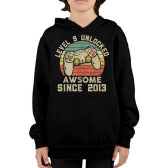 9Th Birthday Gift Boy 9 Years Being Awesome Youth Hoodie | Mazezy