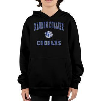 Barron Collier High School Cougars Raglan Baseball Tee Youth Hoodie | Mazezy