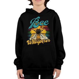 Bee Bee Bee Whisperer Vintage Retro Style Honeybee Hives V2 Youth Hoodie - Monsterry