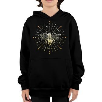 Bee Bee Bee With Sun Honey-Bee With Sun Rays Trendy Summer Style Youth Hoodie - Monsterry