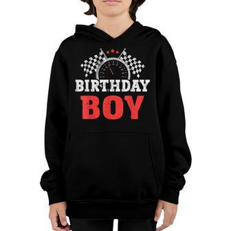 Birthday Boy Race Car Racing Car Driver Birthday Crew Youth Hoodie - Seseable