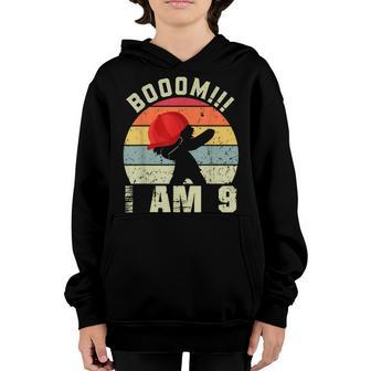 Boom I Am 9 Gift Boy 9 Years Being Awesome 9Th Birthday Youth Hoodie | Mazezy