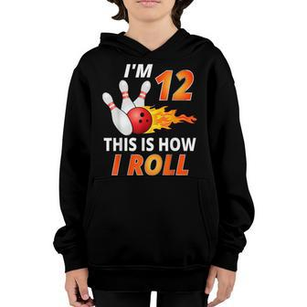 Bowling Birthday 12 Year Old Boy Funny Bowler Girl Kids Youth Hoodie - Seseable