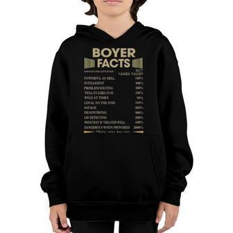 Boyer Name Gift Boyer Facts Youth Hoodie - Seseable