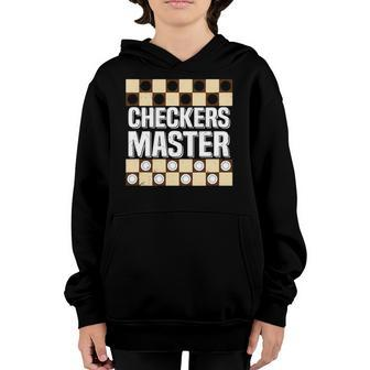 Checkers Master Player Board Game Checkers Youth Hoodie | Mazezy