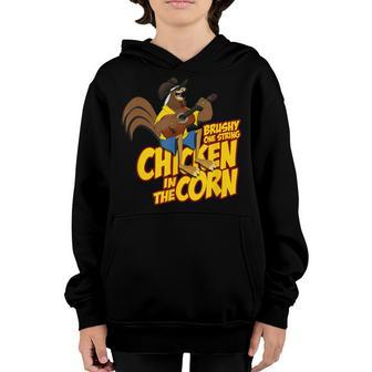 Chicken Chicken Brushy Official Chicken In The Corn V2 Youth Hoodie - Monsterry