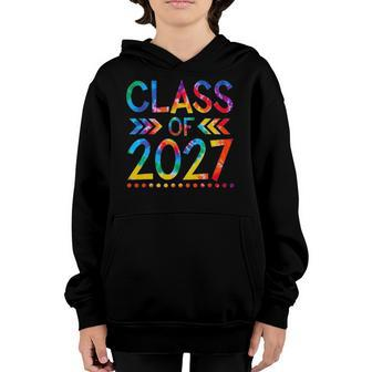 Class Of 2027 - Tie Dye Back To School Class Of 2027 Gift Youth Hoodie | Mazezy