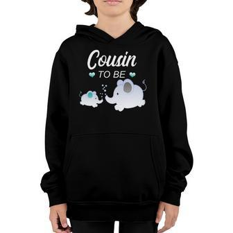 Cousin To Be Elephant Baby Shower For Boy Youth Hoodie | Mazezy