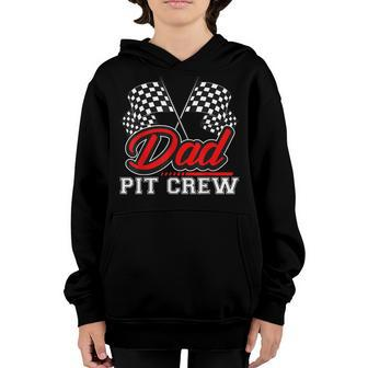 Dad Pit Crew Funny Birthday Boy Racing Car Pit Crew B-Day Youth Hoodie - Seseable