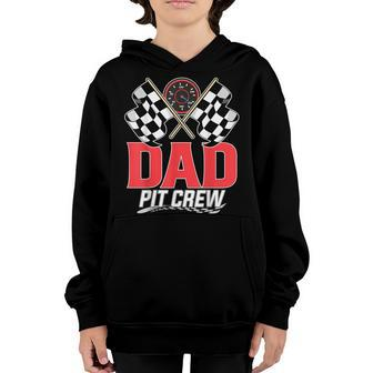 Dad Pit Crew Race Car Birthday Party Racing Family Youth Hoodie - Seseable