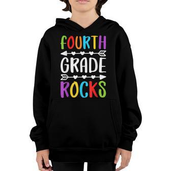 Fourth Grade Rocks 4Th Grade Back To School Youth Hoodie - Seseable