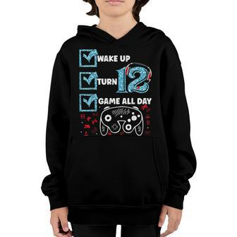 Funny 12 Years Old Gamer 12Th Birthday Party Video Gaming Youth Hoodie - Seseable