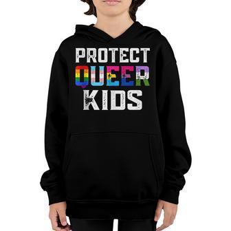 Funny Gay Lesbian Pride Lgbt Awareness Protect Queer Kids Youth Hoodie - Seseable
