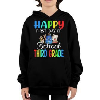 Happy First Day Of School 3Rd Grade For Boy Kid Girl Student V2 Youth Hoodie - Seseable